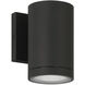 Plaza 100 LED 6.3 inch Black Outdoor Wall Mount